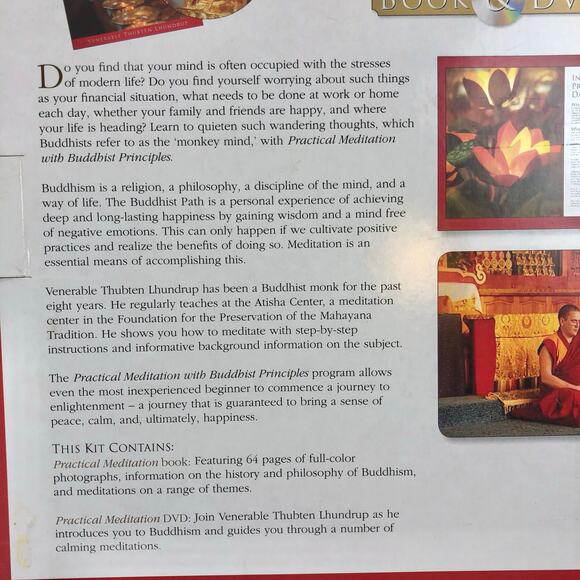 NIB Practical Meditation using Buddhist Principals Box Set Book and DVD - Picture 4 of 14